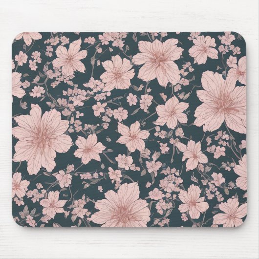 Whimsical roze Sakura patroon Muismat (Voorkant)