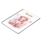 Whimsical roze sprookjesfee notitieboek (Linkerzijde)