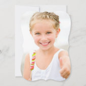 Whimsical Roze Taart Meisje Verjaardagsfeestje Uit Kaart (Achterkant)