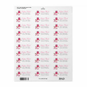 Whimsical Roze Uil & Bloemen Retouradres Labels (Full Sheet)