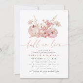 Whimsical Roze Verliefd Koppel Bruidsfeest Kaart (Voorkant)