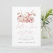 Whimsical Roze Verliefd Koppel Bruidsfeest Kaart (Staand voorkant)