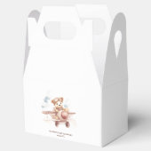 Whimsical Roze Vliegtuig Avontuur Baby shower Bedankdoosjes (Geopend)