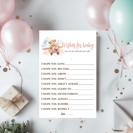 Whimsical Roze Vliegtuig Avontuur Baby shower Flyer