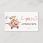 Whimsical Roze Vliegtuig Avontuur Baby shower Informatiekaartje (Voorkant)