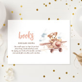 Whimsical Roze Vliegtuig Avontuur Baby shower Informatiekaartje