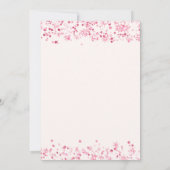 Whimsical roze vlinder verjaardagsfeestje uitnodig kaart (Achterkant)