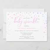 Whimsical Roze Waterverf Confetti Baby Sprinkle Kaart (Voorkant)