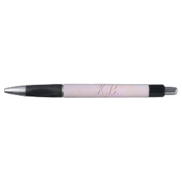 Whimsical Roze Waterverf Monogram Pen