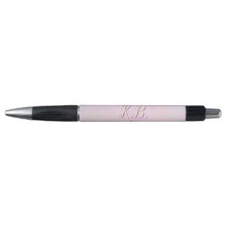 Whimsical Roze Waterverf Monogram Pen