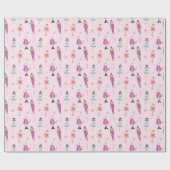 Whimsical Roze Waterverf Notenkraker Ballet Cadeaupapier (Vlak)
