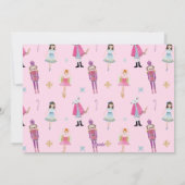 Whimsical Roze Waterverf Notenkraker Ballet Foto Feestdagenkaart (Achterkant)