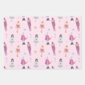 Whimsical Roze Waterverf Notenkraker Ballet Inpakpapier Vel (Voorkant)