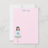 Whimsical Roze Waterverf Notenkraker Clara Bedankkaart (Voorkant)