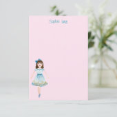 Whimsical Roze Waterverf Notenkraker Clara Bedankkaart (Staand voorkant)