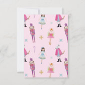 Whimsical Roze Waterverf Notenkraker Clara Bedankkaart (Achterkant)