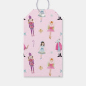 Whimsical Roze Waterverf Notenkraker Clara Cadeaulabel (Achterkant)