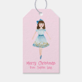 Whimsical Roze Waterverf Notenkraker Clara Cadeaulabel