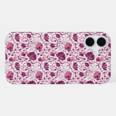 Whimsical Roze Wijnranken Elegantie iPhone Hoesje (Achterkant horizontaal)
