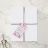 Whimsical Roze Winter Wonderland Baby shower Cadeaulabel (Met Touw)