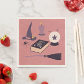 Whimsical roze witchy-party servet (Insitu)