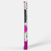 Whimsical roze witte harten bloemen bloemige naam samsung galaxy hoesje (Rechterkant)