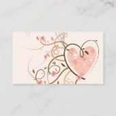 Whimsical roze zoete hart vlinder wervelen bruilof plaatskaartje (Achterkant)