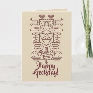 Whimsical RPG Geeky Birthday Card Kaart