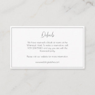 Whimsical RSVP Wedding Website Enclosure Kaart