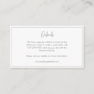 Whimsical RSVP Wedding Website Enclosure Kaart
