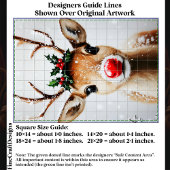 Whimsical Rudolph Rendier Red Nose EJ2 Decoupage Tissuepapier