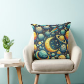 Whimsical ruimte scène kussen (Stoel)