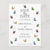 Whimsical Rustic Butterfly slaat de datum op Aankondigingskaart (Voorkant)