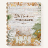 Whimsical Rustic Country Family Recipe Book Notitieboek (Voorkant)