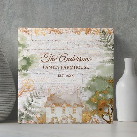 Whimsical Rustic Country House Family Name Tegeltje