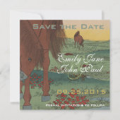 Whimsical Rustic Horse Save the Date (Voorkant)