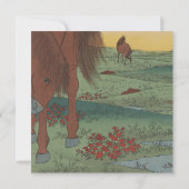 Whimsical Rustic Horse Save the Date (Achterkant)