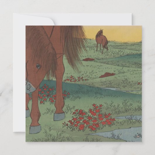 Whimsical Rustic Horse Save the Date (Achterkant)