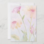 Whimsical Rustic Pink Floral Baby shower Kaart (Achterkant)