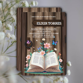 Whimsical Rustic Storybook Baby shower Kaart