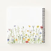 Whimsical Rustic Wildflower Wedding Gastboek Notitieboek (Achterkant)