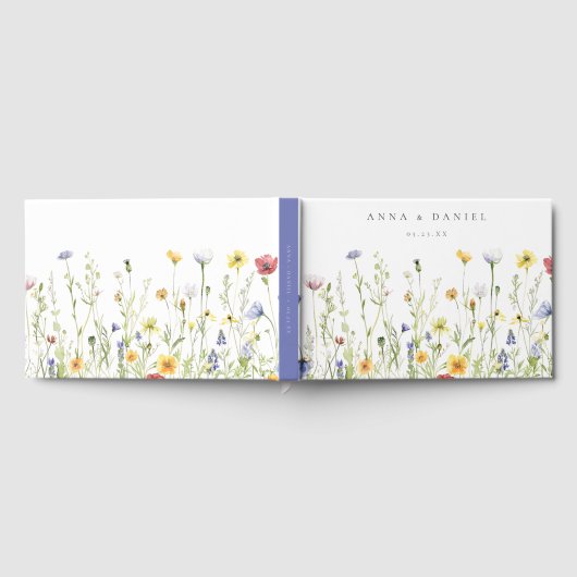 Whimsical Rustic Wildflower Wedding Gastenboek (Volledig)