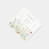 Whimsical Rustic Wildflower Wedding Servet (Hoek)