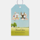 Whimsical Rustic Woodland Forest Deer Wedding Cadeaulabel (Voorkant)