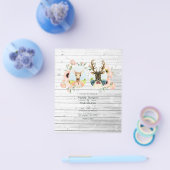 Whimsical Rustic Woodland Forest Deer Wedding Flyer (Enkel)
