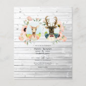 Whimsical Rustic Woodland Forest Deer Wedding Flyer (Voorkant)