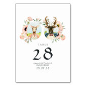 Whimsical Rustic Woodland Forest Deer Wedding Kaart (Achterkant)