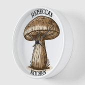 Whimsical Rustieke Cottagecore Mushroom Wandklok (Hoek)