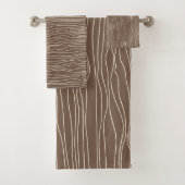 Whimsical rustieke houtnerf bos bad handdoek (Insitu)