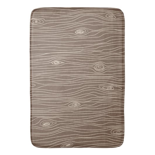 Whimsical rustieke houtnerf bos badmat (Voorkant Verticaal)